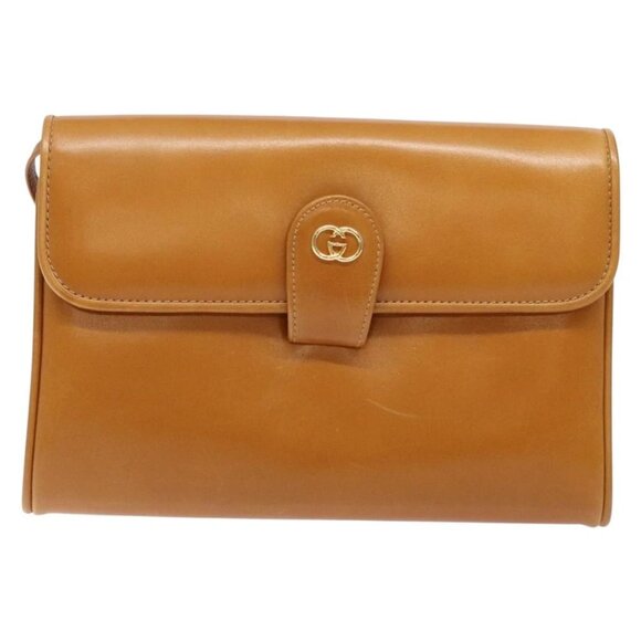 GUCCI Shoulder Bag Leather Brown Gold 004 056 0002 Auth ep10168 - Picture 11 of 15